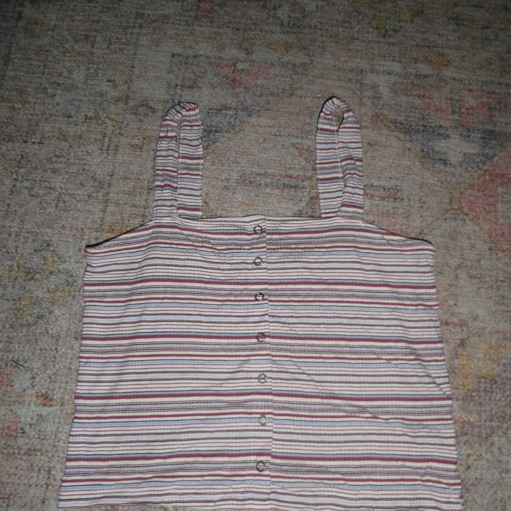Striped Cropped Tank-Top
